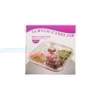 صحن تقديم أكليرك بغطاء شفاف