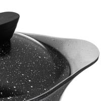 طقم قدور جرانيت لاهويا 23 قطعة أسود