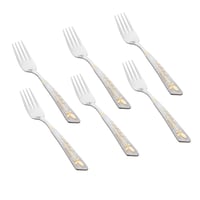 طقم ملاعق استيل فضي مذهب 30 قطعة