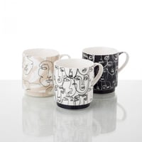 طقم أكوب بورسلين 3 حبات دورامار