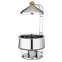 سخان طعام بوهارا استيل هندي مع ذهبي 5 لتر