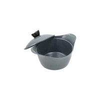 طقم قدور جرانيت لاهويا 9 قطعة رمادي