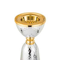 مبخرة عصرية فاخرة لون فضي مع ذهبي
