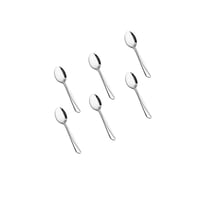 طقم ملاعق استيل ياباني فضي مطفي 30 قطعة