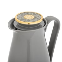 طقم ترمس ألاسكا قطعتين لون رمادي فاتح مع ذهبي