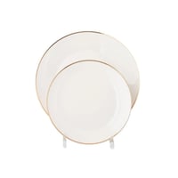 طقم سفرة بورسلين 28 قطعة كلاسيكي ذهبي