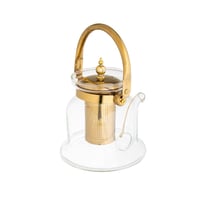 براد شاي زجاج حراري 1.2 لتر ذهبي