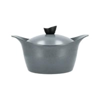 قدر جرانيت لاهويا مقاس 28 سم رمادي