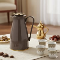 ترمس ألاسكا 1 لتر لون بني مع ذهبي