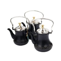 طقم براد شاي ستيل 3 قطع لون أسود