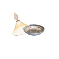 طقم تمرية زجاج تركي قطعتين لون عودي 12 سم