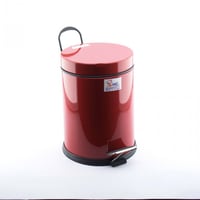 سلة مهملات ستيل تركي 3 لتر أحمر