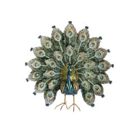 مجسم ديكور طاووس أزرق 27.5 سم