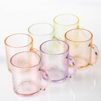 طقم اكواب زجاج ملون 6 قطع