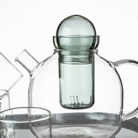 طقم براد شاي مع أكواب زجاج 7 قطع