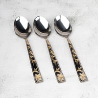 طقم ملاعق أكل ستار ستيل ذهبي 6 حبة