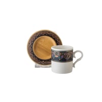 فناجين قهوة تركي صحن خشب 12 قطعة