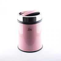 سلة مهملات ستيل تركي 8 لتر وردي