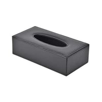 علبة مناديل جلد اسود