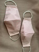 كمامة قماشية لون ابيض منقطة رقم #72