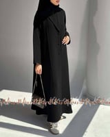 عباية تانيا سوداء كتف