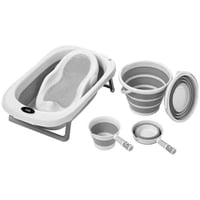 بانيو للإستحمام متنقل جامبو 4في 1 مع ستل للغسيل وك...