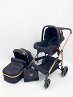 طقم السفر 4-في-1 من DEHKAH – عربة، سرير هزاز، مقعد...