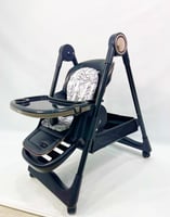 كرسي طعام ومهد ‎3-في-1 من بورباي - قابل للتعديل وا...