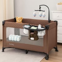 سرير ومحبس أطفال مستويين وفتحة جانبية مزود بطاولة...