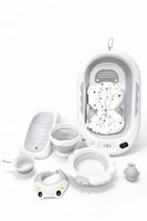 طقم استحمام أطفال متكامل 8 في 1 فاخر قابل للطي مع...