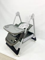 كرسي طعام ومهد ‎3-في-1 من بورباي - قابل للتعديل وا...