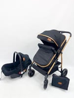 طقم السفر 4-في-1 من DEHKAH – عربة، سرير هزاز، مقعد...