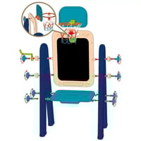 حامل لوحات 4 في 1 للأطفال - لوح سبورة، لوحة رسم، س...