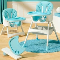 كرسي مرتفع للأطفال مع ارتفاع ومسند للقدمين قابلين...