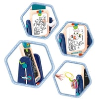 حامل لوحات 4 في 1 للأطفال - لوح سبورة، لوحة رسم، س...