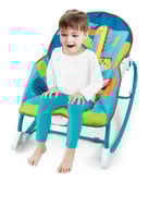 كرسي طعام هزاز موسيقي 2 في 1 للرضع والاطفال الصغار