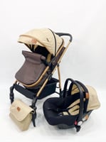 طقم عربة أطفال 4 *1 عربة للسفر سرير كريكوت وكرسي س...