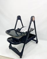 كرسي طعام ومهد ‎3-في-1 من بورباي - قابل للتعديل وا...
