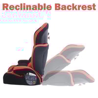 مقعد سيارة بيبي جو قابل للتعديل باللونين الأحمر وا...