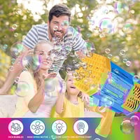 لعبة فقاعات روكيت بوم - مسدس فقاعات سوبر بازوكا مع...