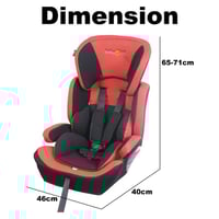 مقعد سيارة بيبي جو قابل للتعديل باللونين الأحمر وا...