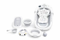 طقم استحمام أطفال متكامل 8 في 1 فاخر قابل للطي مع...