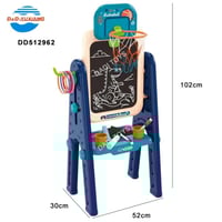 حامل لوحات 4 في 1 للأطفال - لوح سبورة، لوحة رسم، س...