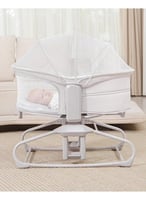 ماستيلا سرير أطفال كهربائي 4-في-1 يهتز بتحكم باللم...