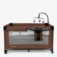 سرير ومحبس أطفال مستويين وفتحة جانبية مزود بطاولة...