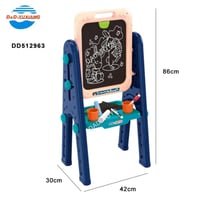 حامل لوحات 4 في 1 للأطفال - لوح سبورة، لوحة رسم، س...