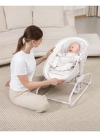 ماستيلا سرير أطفال كهربائي 4-في-1 يهتز بتحكم باللم...