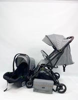 عربة أطفال 3 في 1 مزودة بكرسي سيارة وحقيبة للأم من...