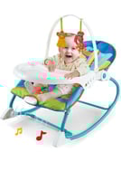 كرسي طعام هزاز موسيقي 2 في 1 للرضع والاطفال الصغار