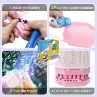 لعبة فقاعات روكيت بوم - مسدس فقاعات سوبر بازوكا مع...